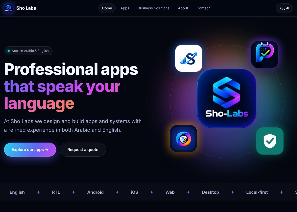 Sho Labs — desktop